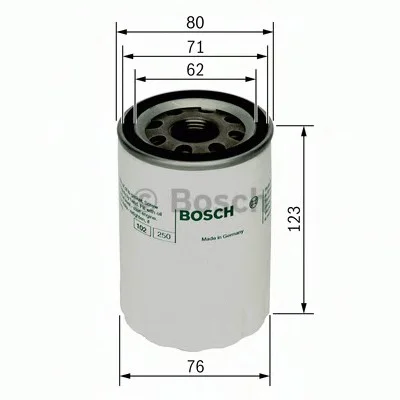 Масляний фільтр 3074 VW Transporter 1,6-2,1 -92 BOSCH 0451103074 (фото 1)