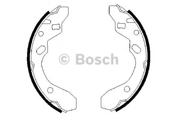 Гальмівні колодки барабанні MAZDA 323 \'\'>>00 BOSCH 0986487417 (фото 1)