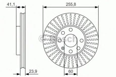 Гальмівний диск OPEL Astra G/Vectra \'\'F PR2 BOSCH 0986479R76
