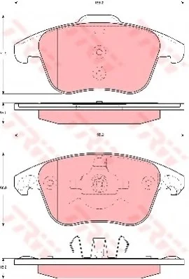 Тормозные колодки дисковые CITROEN C4 "F "07>> TRW GDB1691 (фото 1)