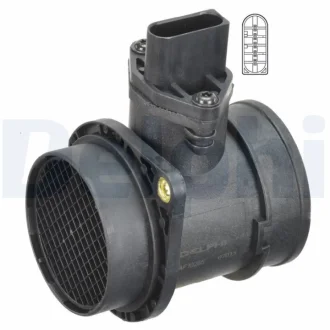 Витратомір повітря AUDI/VW A3/TT/Golf "96-02 Delphi AF10265-12B1