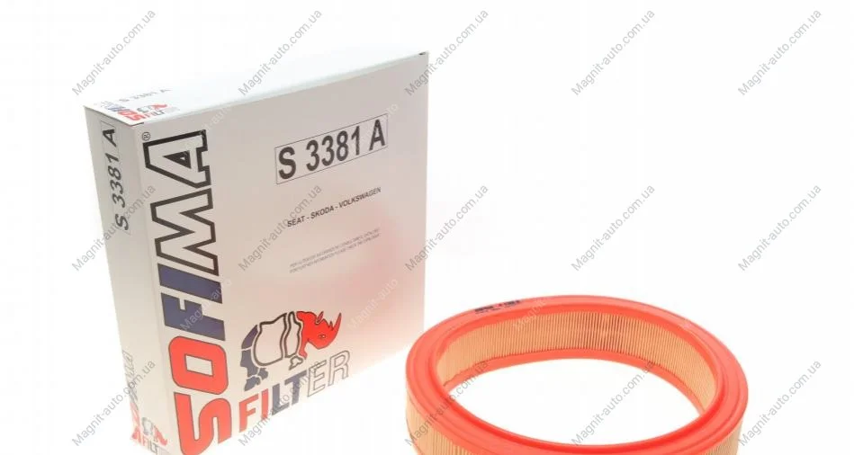 Фільтр повітряний SEAT/SKODA "1,0-1,4 "93-04 SOFIMA S3381A (фото 1)
