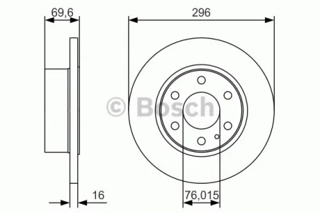 Тормозной диск IVECO Daily 'R'06-14 BOSCH 0986479A51
