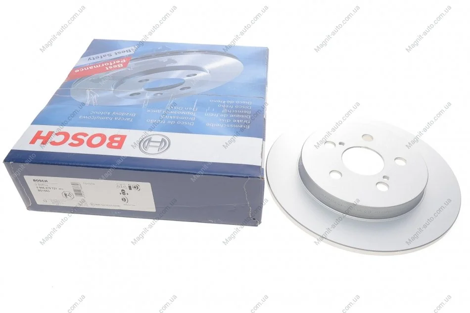 Тормозной диск LEXUS CT200h, Prius 2009- R BOSCH 0986479721 (фото 1)