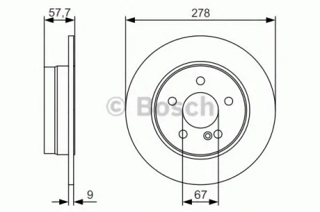 Тормозной диск MB С (S204/W204) \'\'R PR2 BOSCH 0986479S96