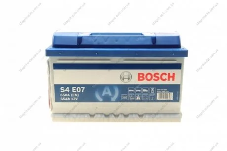 АКБ S4E 65А*ч 650А система СТАРТ-СТОП BOSCH 0092S4E070