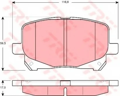 Гальмівні колодки дискові TOYOTA Previa TRW GDB3248