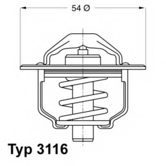 Термостат, охлаждающая жидкость WAHLER 3116.82D