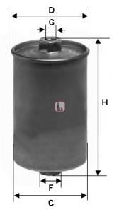 Фільтр паливний AUDI "2,0-2,2 "84-91 SOFIMA S1507B (фото 1)