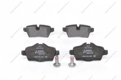 Гальмівні колодки Mini R56 "R "07>> BOSCH 0986494242