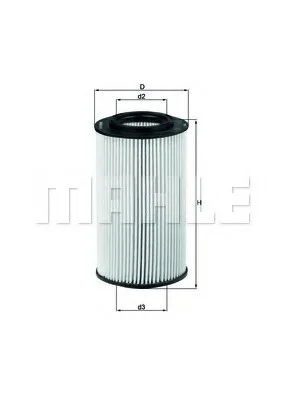 Фильтр масляный Mahle Hyundai, KIA MAHLE / KNECHT OX773D (фото 1)