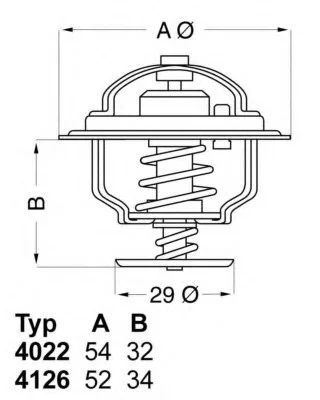 Термостат Isuzu Jaguar Nissan Saab - не постачається WAHLER 4022.82D (фото 1)
