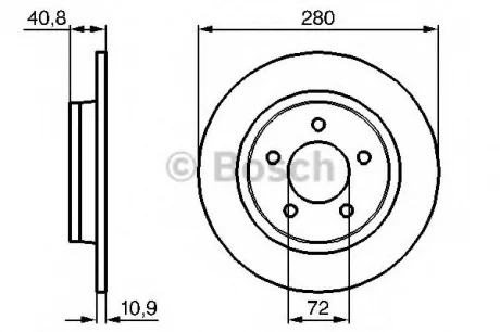 Тормозной диск MAZDA 3 R "04>> BOSCH 0986479181