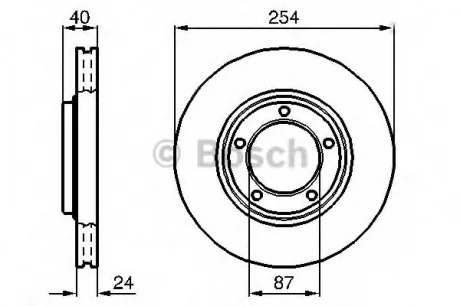 Гальмівний диск HYUNDAI H-1 F BOSCH 0986478663