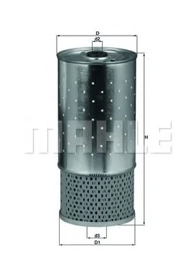 Фільтр масляний Mahle Daimler MAHLE / KNECHT OX78D1 (фото 1)