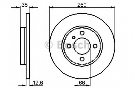 Гальмівний диск BMW E30 F BOSCH 0986478029 (фото 1)