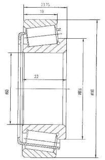 Підшипник 60X110X22 "NTN SNR NTN 30212A