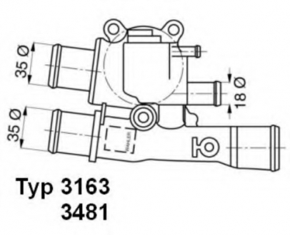 Термостат Fiat Lancia WAHLER 3163.88D
