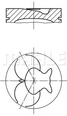 A_Поршень Mahle MB MAHLE / KNECHT 0022402 (фото 1)