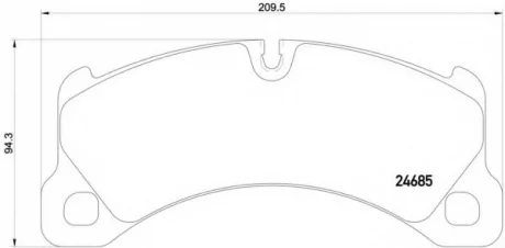 Колодки гальмівні дискові BREMBO P65026