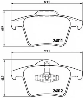 Колодки тормозные дисковые BREMBO P86019