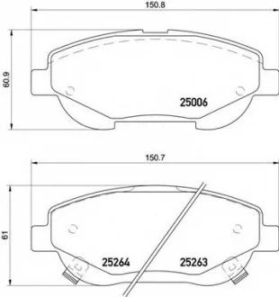 Колодки гальмівні дискові BREMBO P83148