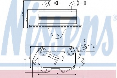 Масляный радиатор, двигательное масло NISSENS 90662 (фото 1)