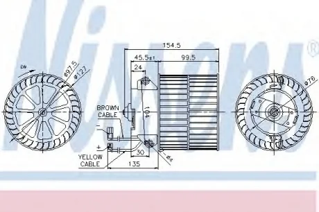 Вентилятор пічки OPEL ASTRA (1992) 2.0 NISSENS 87057