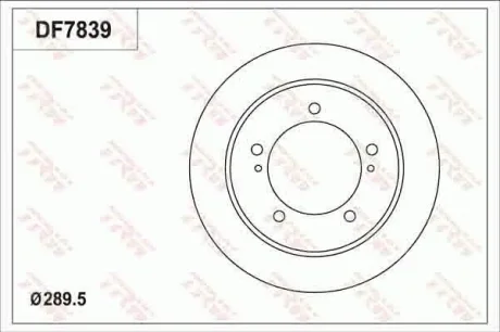 Диск гальмівний (1 шт.) SUZUKI Jimny "F D=289mm "98>> TRW DF7839