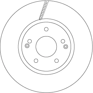 Диск гальмівний (1 шт.).) SSANGYONG Actyon "F D=298mm "11>> TRW DF6804 (фото 1)