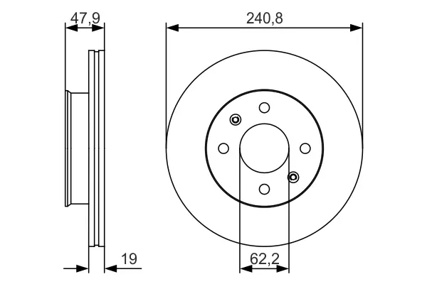 Тормозной диск Bosch BOSCH 0986479S18 (фото 1)