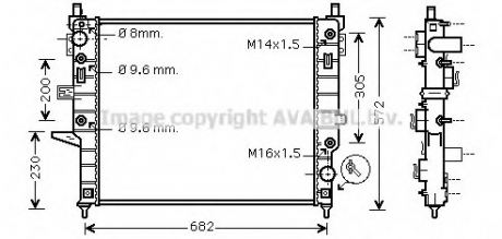 Радиатор охлаждения MERCEDES ML-CLASS W163 (98-) (AVA) AVA COOLING MSA2271