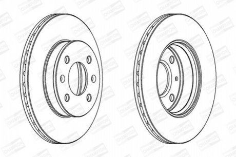 Диск тормозной HYUNDAI GETZ 1.1I 12V 02.07- передн. CHAMPION 562425CH