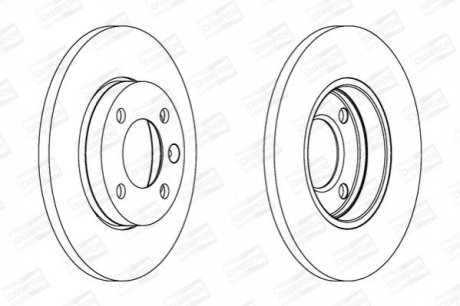 Диск тормозной SEAT TOLEDO, VW CADDY передн. CHAMPION 561141CH