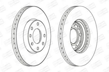 Диск тормозной OPEL ASTRA G, вент. CHAMPION 562069CH