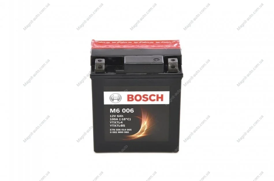 Акумуляторна батарея 6A BOSCH 0 092 M60 060 (фото 1)