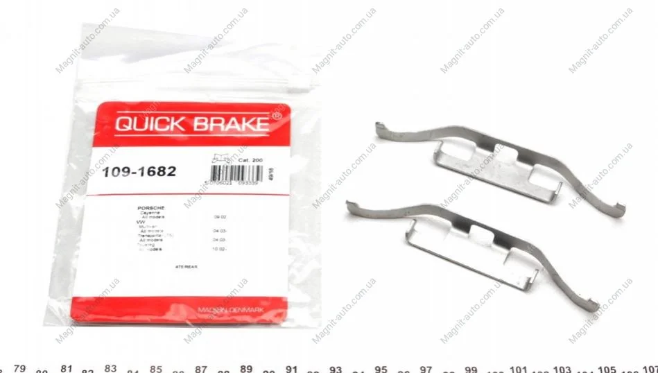 Р/к дискових гальм. колодок QUICK BRAKE 109-1682 (фото 1)
