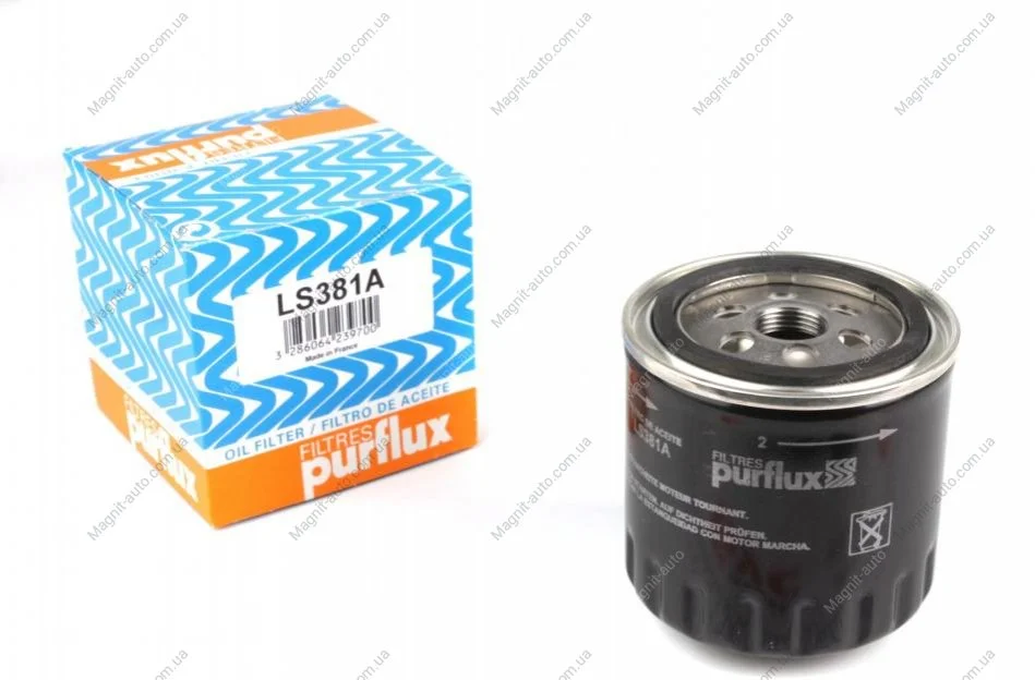 Масляний фільтр INFINITI EX, FX, M, Q70, QX50 I, QX70 NISSAN NAVARA NP300, PATHFINDER III RENAULT GRAND SCENIC III, LAGUNA, LAGUNA III, LATITUDE, MEGANE, MEGANE III 1.9D/3.0D 10.05- Purflux LS381A (фото 1)