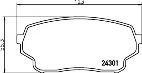 Комплект гальмівних колодок переднього., SUZUKI GRAND VITARA I 2.0D 02.01-09.05 TEXTAR 2430101