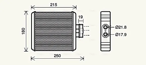 Теплообмінник, система опалення салону CLEVER FIT AVA COOLING VN6196 (фото 1)