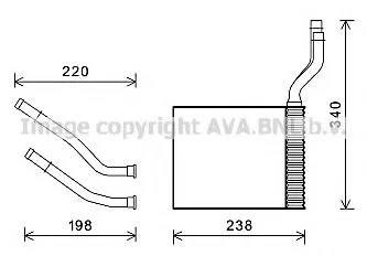 Радіатор обігрівача салону Ford Mondeo IV Galaxy S-max AC+ AVA AVA COOLING FD6464