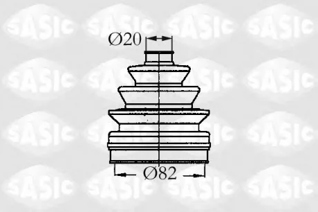 Ремонтный комплект пыльника шруса с элементами монтажа SASIC 2933833