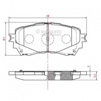 Гальмiвнi колодки к-кт. NIPPARTS N3603074