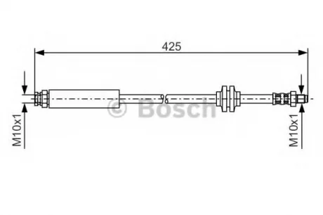 Гальмівний шланг OPEL/PEUGEOT Corsa D/E/Bipper \'\'F BOSCH 1 987 476 451