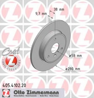 Тормозной диск ZIMMERMANN 405.4102.20 (фото 1)
