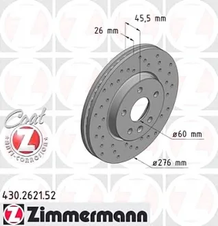 Диск гальмівний ZIMMERMANN 430.2621.52
