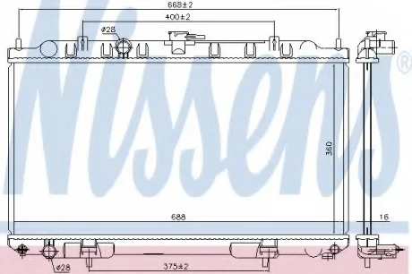 Радіатор охолодження NISSENS 68740