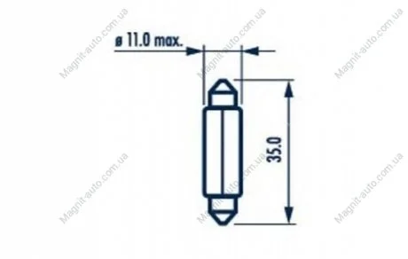 Автолампа Narva Standard C5W SV8,5 5 W прозрачная NARVA 17136
