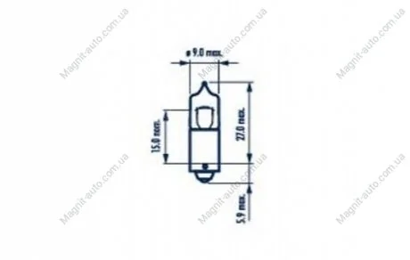 Лампа габарит H6W 12V 6W NARVA 68161
