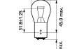 Лампа накаливания, фонарь указателя поворота, Лампа накаливания, фонарь сигнала тормож./ задний габ. огонь, Лампа накаливания, фонарь сигнала торможения, Лампа накаливания, задний гарабитный огонь, Лампа накаливания, стояночные огни / габаритные фона PHILIPS 13499B2 (фото 2)